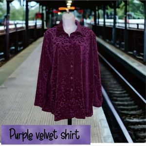 Bentley purple velvet shirt